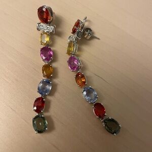 Colorful Gemstone Drop Earrings